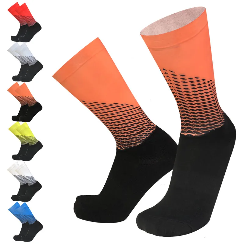 

Professional team Seamless silicone Cycling socks Functional cloth splice Comfortable breathable Road Bike Socks