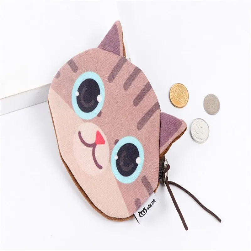 Мультяшное портмоне «кошка», милый кошелек Kawaii, женский маленький кошелек, сумка для мелочи, детский мини-карман на молнии, держатель для карт