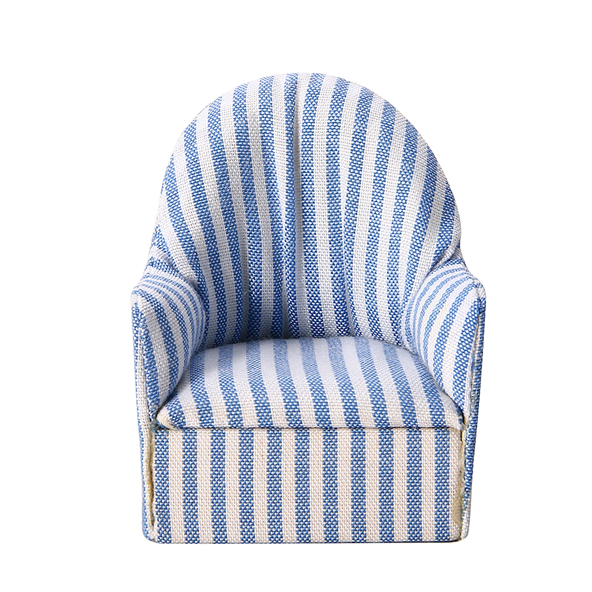 1:12 Dollhouse Miniature Furniture Sofa Chair Living Room Navy Stripe Soft Queen Princess Sofa for Baby Toys girls Doll Gift