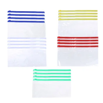 

20pcs Zipper Bags PVC Portable Simple File Pockets Pocket for Daily