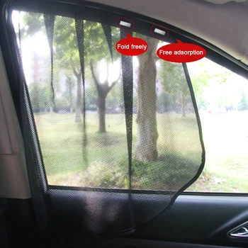 

Magnetic Car Sunshade Mesh Curtain Summer Side Window Sun Shade Vision Body Protection Uv Blackout Magnet Car Windshield Tulle