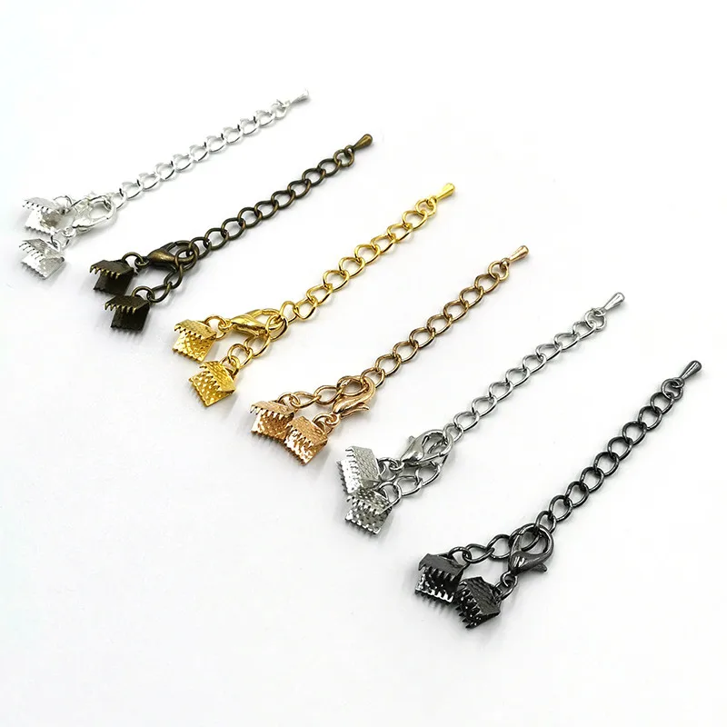 

10 Pcs/Lot Lobster Clasps Water Drop Extender Chains for Necklace Essential DIY Jewelry Making Findings&Components