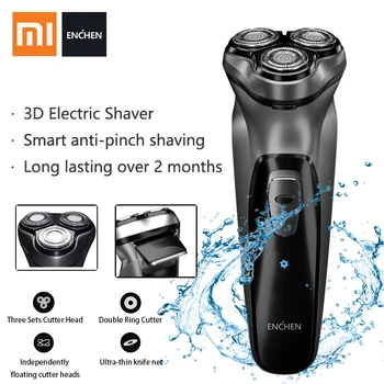 

Xiaomi Electric Original face shaver Enchen BlackStone 3D Electric Shaver, Men Washable USB Rechargeable Shaving Beard Machine