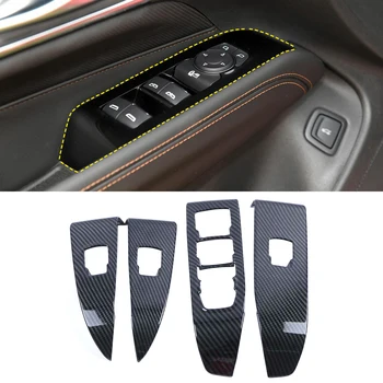 

Only For LHD!!!! For Cadillac CT4 2020 ABS Interior Window Switch Control Panel Cover Trim 4PCS Car Accessories