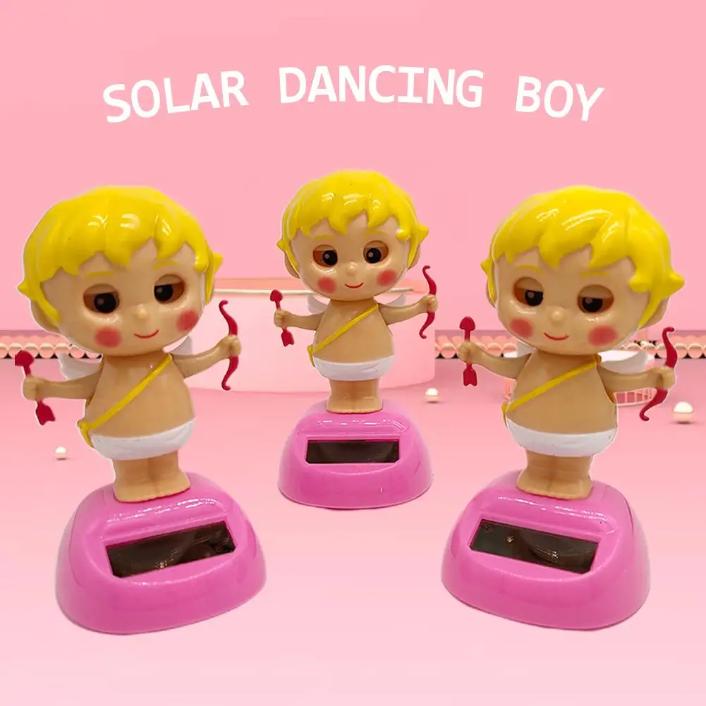 Новая мода Солнечный качающаяся голова украшение питание танцующий мальчик качающийся анимированный Bobble Танцующая игрушка автомобиль Декор детские игрушки подарок