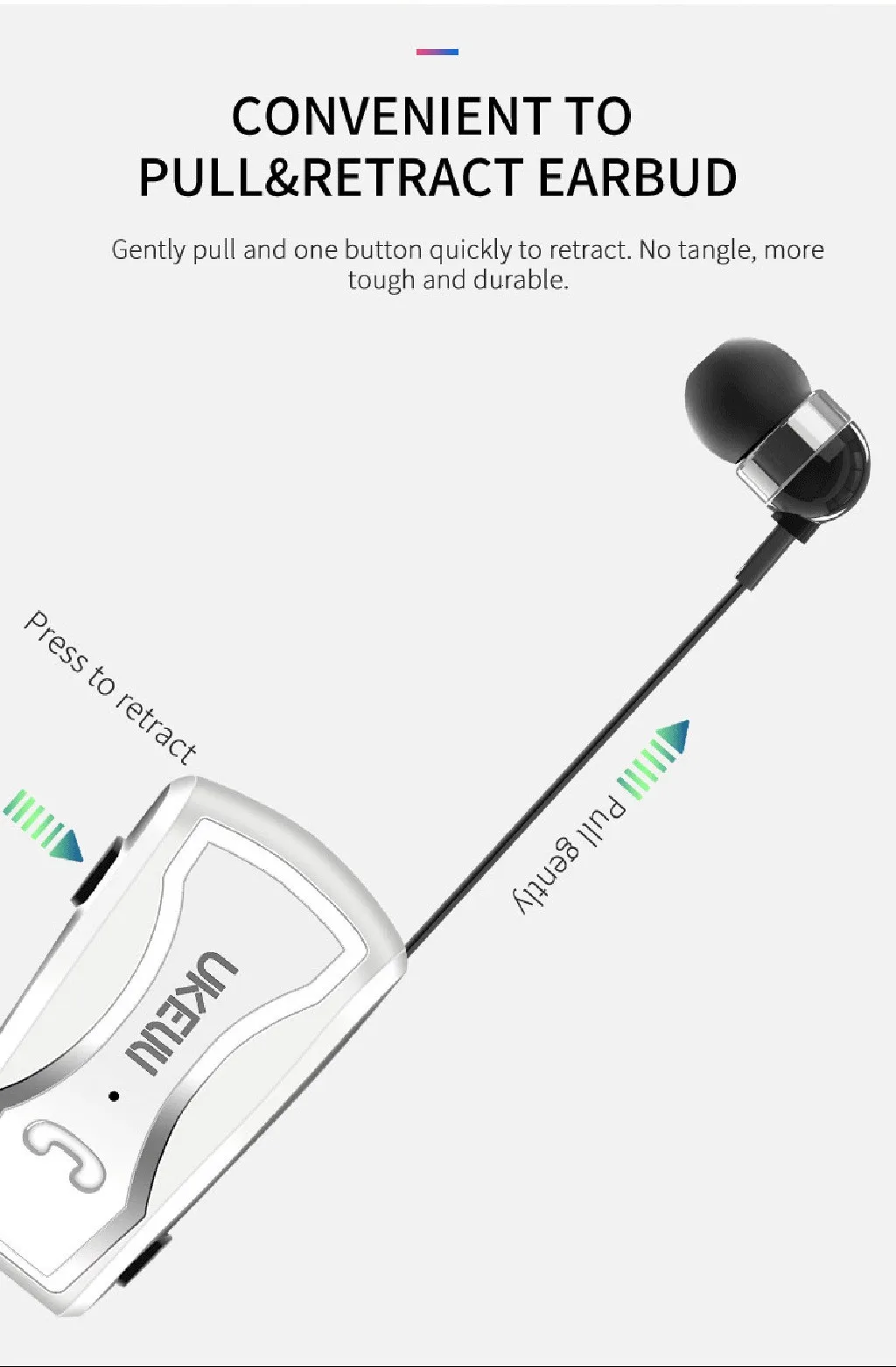 Великобритания-880 телескопическая Bluetooth гарнитура 4,1 Neckpin Bluetooth гарнитура стерео бизнес наушники выдвижной беспроводной музыкальный наушник