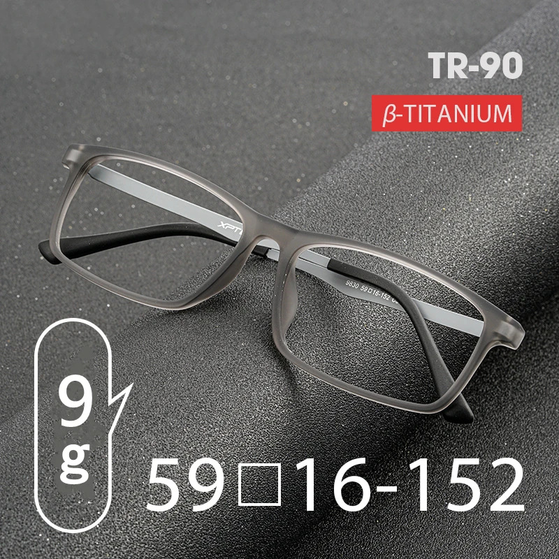 Men's Ultralight Plastic Titanium Retro Myopia Glasses Frame Comfortable Square Optical Prescription Large Glasses Frame 9830