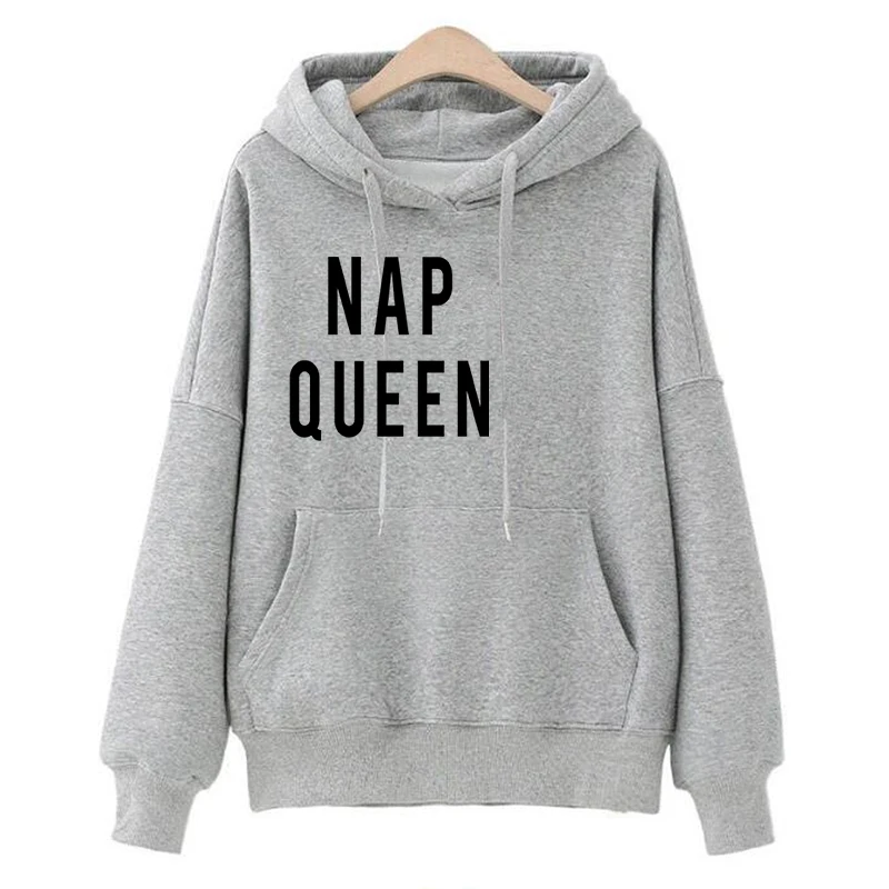 Толстовка Nap queen, Осенний подарок для женщин, Толстовка Женская, эстетическая одежда, одежда подарок для девушки