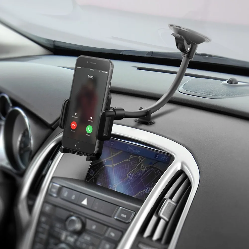 Mpow 033A Universal Cellphone Mount Stand Long Arm Windshield Dashboard Car Phone Holder Flexible Adjustable GPS Holder For Car (5)