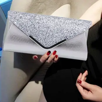 

Women Glitter Prom Evening Bag Female Party Banquet Bag Wedding Clutches Chain Shoulder Bag Handbag Bolsas Mujer