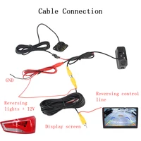 12V Car PDC 3 In 1 Rear View Camera Parking Sensor Radar Set License Plate Lights Distance Control Parktronic System Universal - Image 5