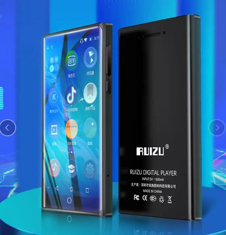 Mp3 плеер Android Wifi Ruizu M15 Bluetooth 5 0 сенсорный экран 3 дюйма 8 ГБ музыкальный с динамиком FM