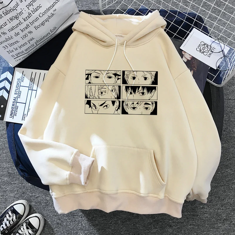 Hoodies Men Oversize Sweatshirt Hoodie Male Haikyuu Funny Karasuno Fly High Graphic Streetwear  Fashion Unisex Japanese Anime 2
