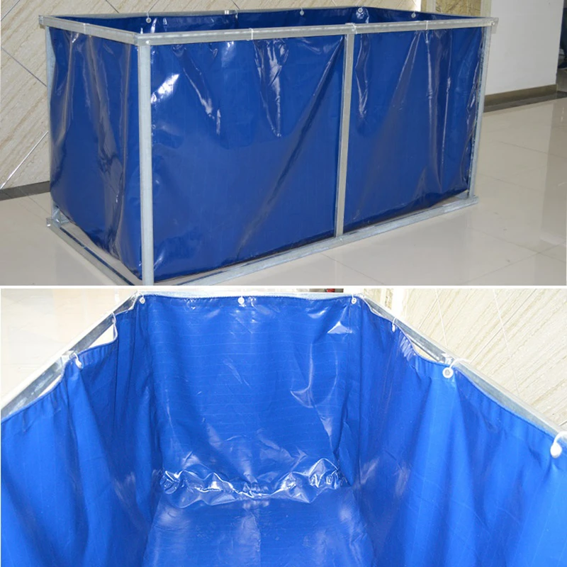 2x1x0,9 м бассейн с ПВХ покрытием ткань с покрытием брезентовый баннер теплица пруд для рыб раки кои культура детский бассейн для воды