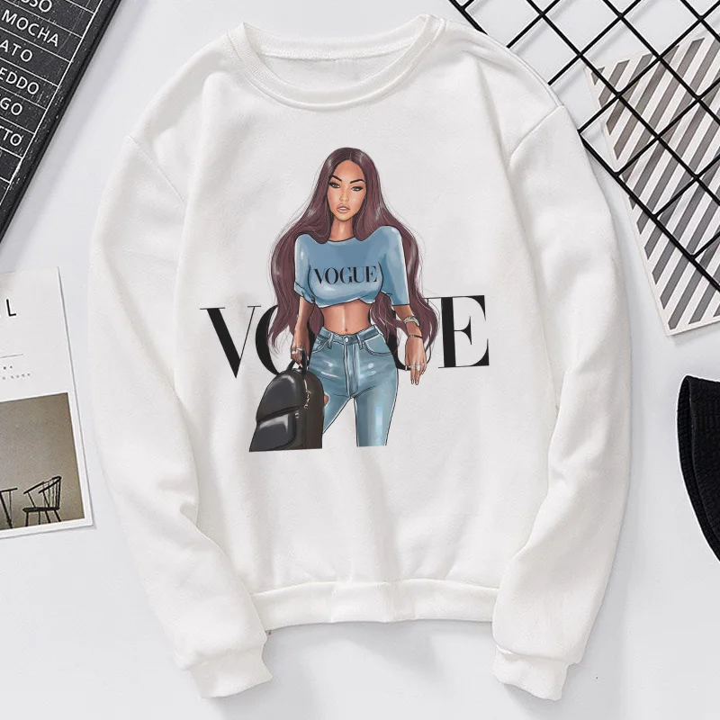 2075 Новая секция толстовки Vogue письмо Harajuku женский свитер Досуг Мода эстетическое Sudadera женские толстовки женские - Цвет: 2075