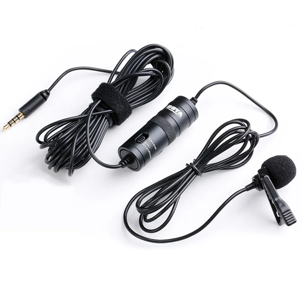 BOYA BY M1 / M1DM 3 5 мм Lavalier конденсаторный микрофон с ветровым стеклом для смартфонов Dslr