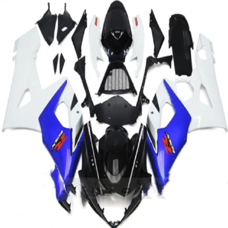 Инъекций белый обтекатель для K5 GSXR 1000 05-06 S41 GSXR1000 сине-белые GSX-R1000 513 тела GSX R1000 K5 05 06 2005 2006