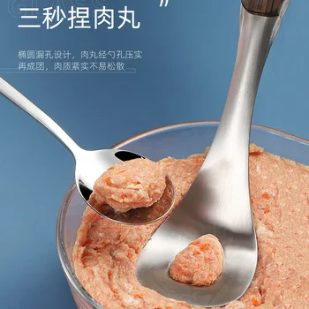 

304 Stainless Steel Pressure Pills Spoon Creative Kitchen Useful Product Meatball for Making Gadgets Humanoid Hand Meatball for