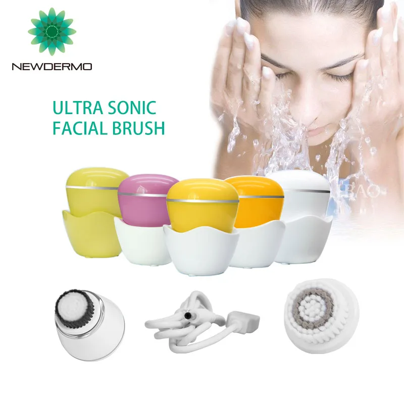 

NEWDERMO New 2 in 1 electric washing brush wireless charging unisex facial cleaning remover beauty tools