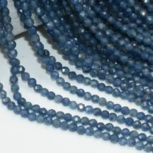 Натуральный чистый включение сапфир граненый россыпью круглые бусины 3,5 мм
