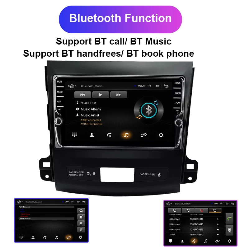 Navivox android 8,1 2 din Автомобильный мультимедийный dvd gps для Mitsubishi Outlander 2006-/peugeot 4007/Citroen C-Crosser стерео