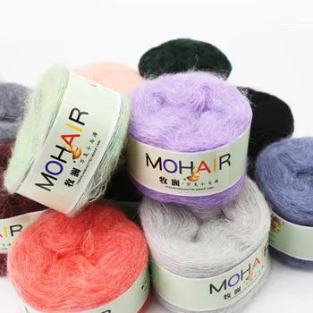 

5Pcs Mohair yarn For knitting lana wool crochet yarn to knit hand Crochted line threads Needlework