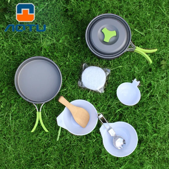 

Ultralight Camping Cookware Utensils outdoor tableware set Hiking Picnic Backpacking Camping Tableware Pot Pan 1-2persons