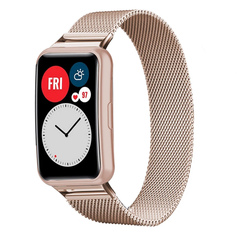 Magnetic band For Huawei Watch fit strap Accessories belt Loop stainless steel metal bracelet correa new | Наручные часы