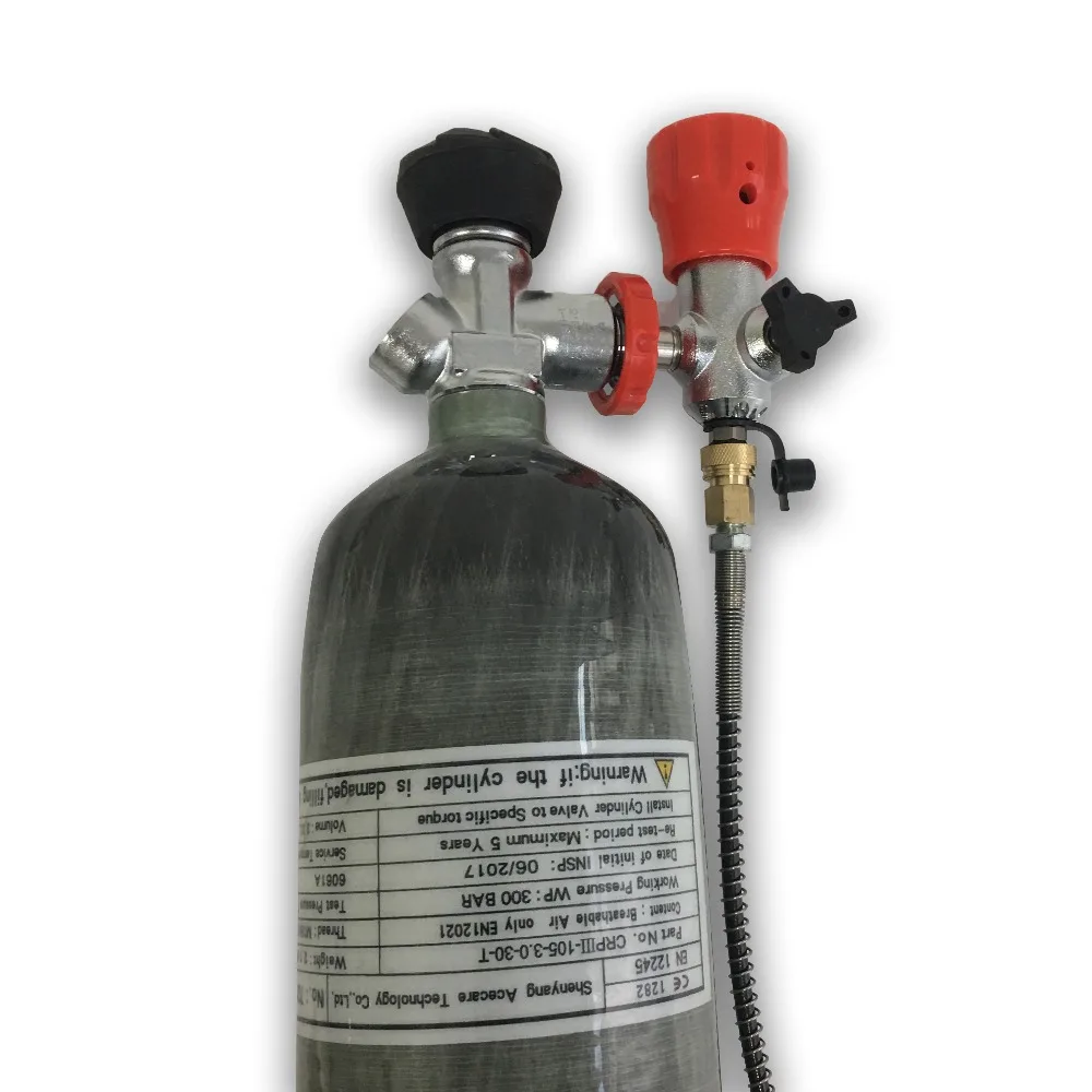 Продвижение 2018 PCP Air Tank hp 4500PSI углерода волокно газовый баллон с манометром клапан и АЗС от ACECARE