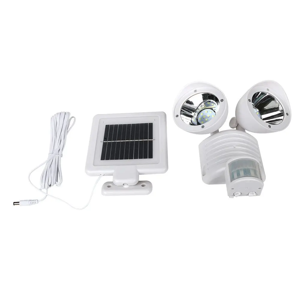 

Dual Head PIR Detector Solar Security Lamp Solar Spot Light Motion Sensor 22 LED Outdoor Floodlight Garden Yard Sensing Light