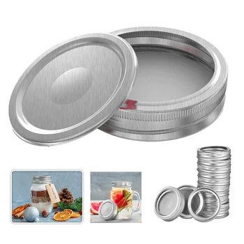 

12pc 70mm Wide Mouth Canning Covers Bands Whorl Leak Proof Canning Jar Caps With Ball Regular Mouth Canning Lids Sealing Ring