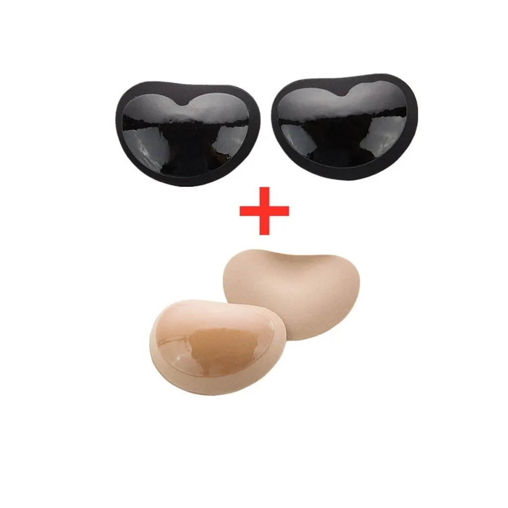 Вкладыши для бюстгальтера пуш-ап силиконовые самоклеящиеся вставки увеличения