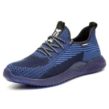 Дышащая защитная Рабочая обувь для мужчин; мужские ботинки со стальным носком; Строительная обувь; защитные ботинки; рабочие ботинки с защитой от разбивания