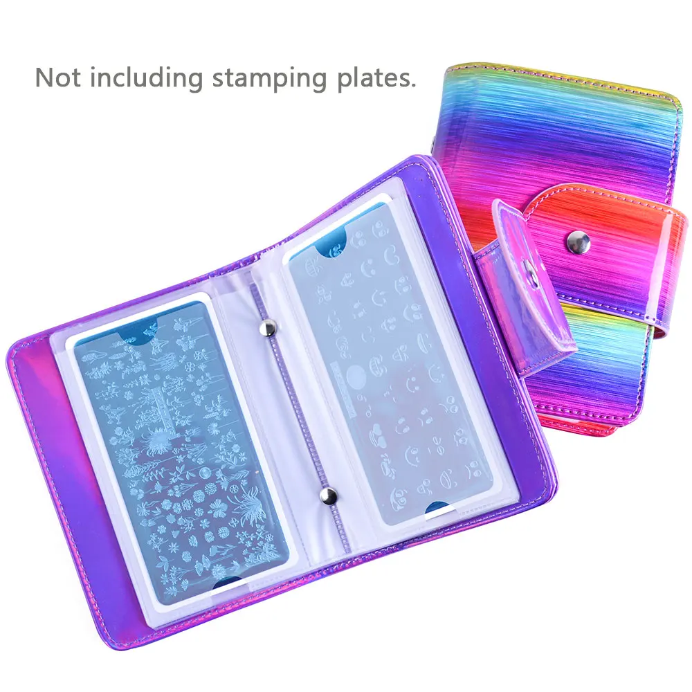 Большой шаблон для дизайна ногтей с 20 отделениями квадратная карта пустой