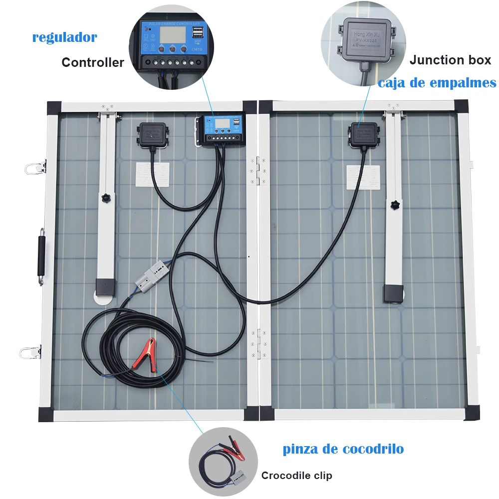 XINPUGUANG панели солнечных батарей, НЧ-динамик, Folding18v 120w fotovoltaico комплект украшенное мозаикой из драгоценных камней, 12V 10A контроллер для автомобиля на колесах лодка яхта Отдых на природе