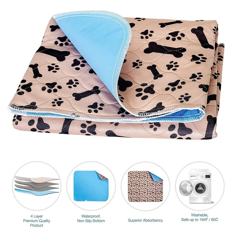 

Reusable Dog Diaper Mat Waterproof Absorbent Pet Pee Pads Washable Puppy Urine Pads Dog Training Pads Seat Cover Dropshipping