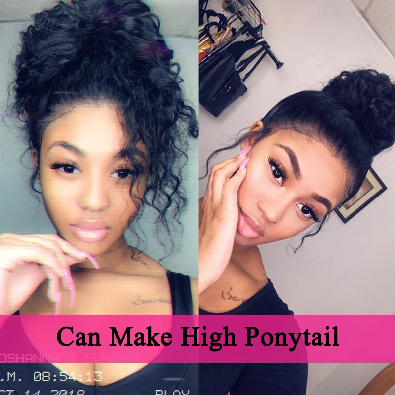 Comprar Pelucas de pelo humano 360 rizadas profundas del frente del cordón 250 peluca Frontal del cordón 13x6 de la densidad 370 del cuero cabelludo falso peluca brasileña del cordón del cortocircuito del Bob Dolago