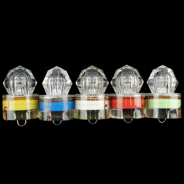 1pc 20g Deep Drop LED Fishing Lamp Underwater Diamond Shape Flash