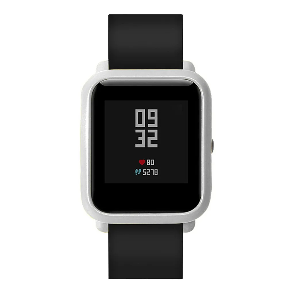 Тонкий цветной чехол из поликарбоната с защитной рамкой для часов Huami Amazfit Bip Younth с защитой экрана