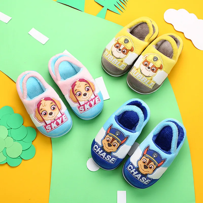 Paw Patrol Toys Kids Cartoon Slippers Winter Baby Girls Shoes Chase Skye Anime Figure Indoor Slipper Birthday Gift For Children | Игрушки и