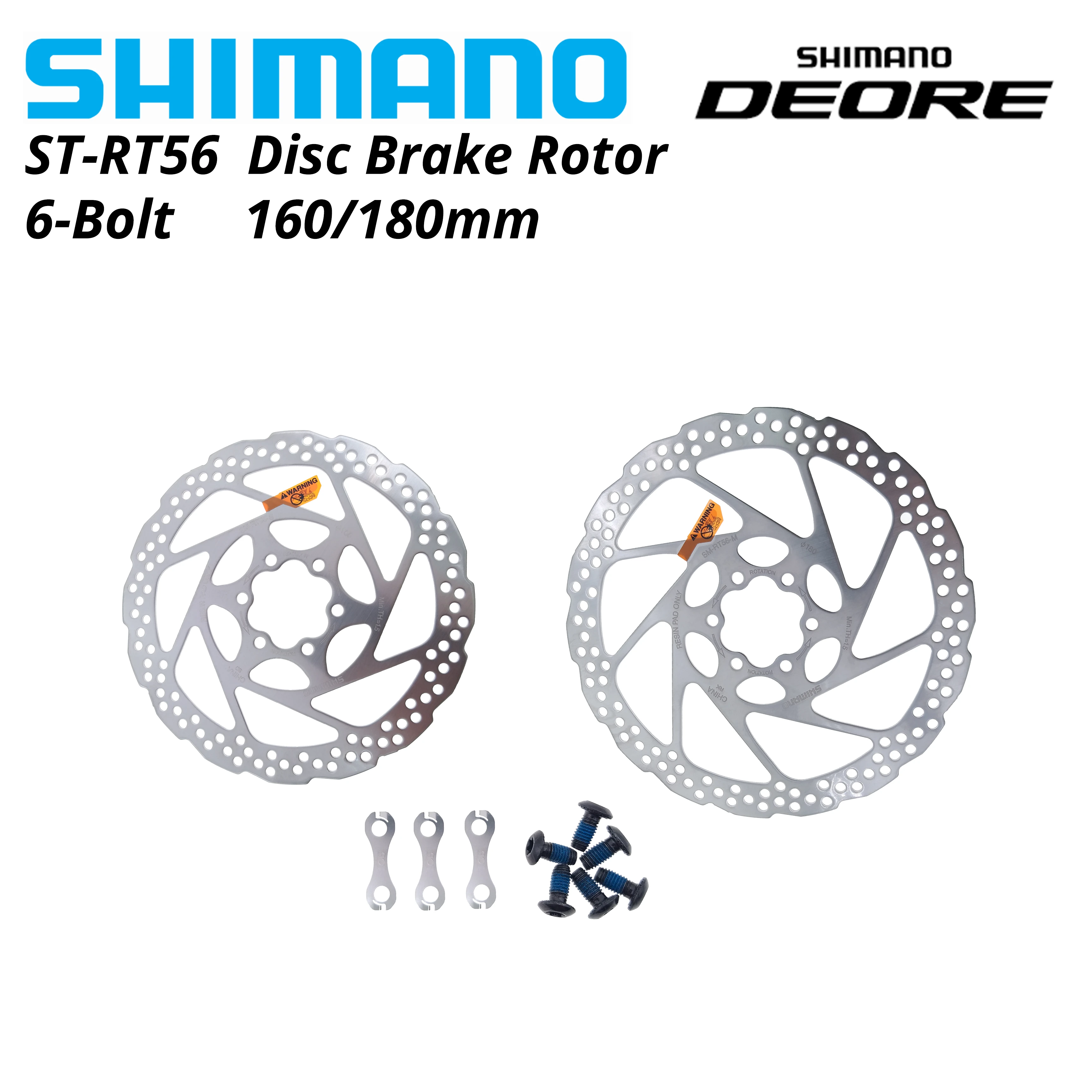 Shimano 自転車用6ボルトブレーキディスク,m610 rt56 m6000,160mm,180mm,mtb用,deore sm rt56|自転車のブレーキ|  - AliExpress