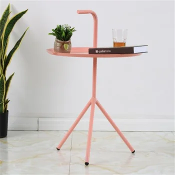 

45*68CM Portable handled tea table stoving varnish Iron art side table Coffee table