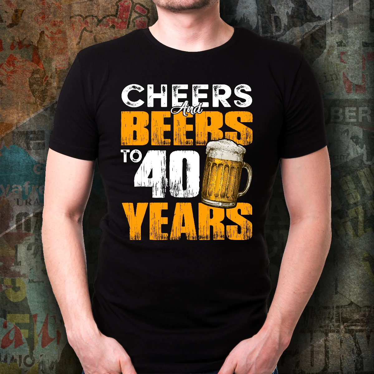 40th Birthday T-shirt | Cheers Beers 40 Years | Funny Beer T-shirts |  Birthday 40 Shirt - T-shirts - Aliexpress