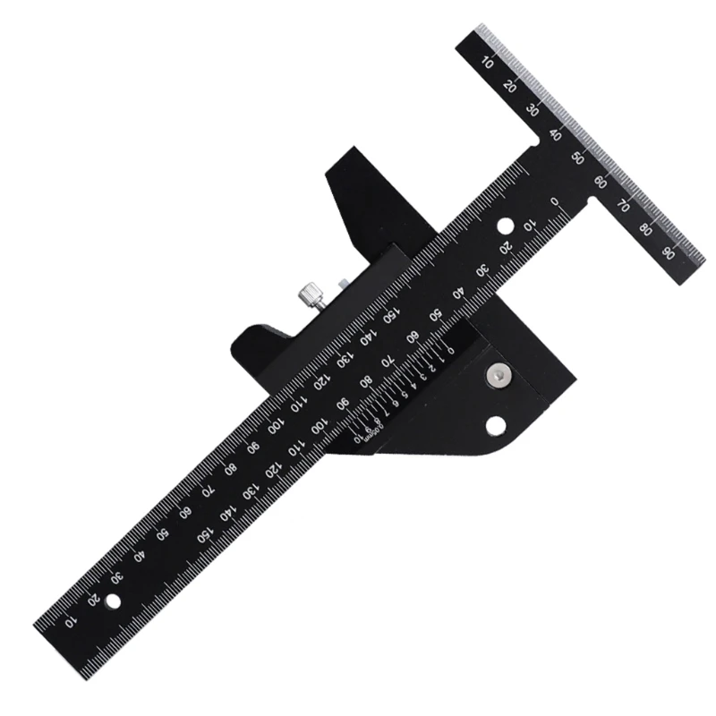 US $24.22 Aluminum Alloy Scale Metric Measure Scribing Ruler T Shape Woodworking Carpentry Marking Tool Line Drawing Ruler 19QB