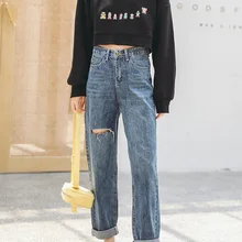 GUUZYUVIZ винтажные женские джинсы Повседневные Джинсы бойфренда для женщин джинсы с высокой талией женские Большие размеры джинсовые брюки Mujer