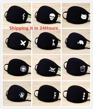 

Xmas Masque Washable Dustproof Mouth Mask Pop Cotton Face Mask Cartoon Skull Reusable Fabric Anti Pollution Dust Masque Warm