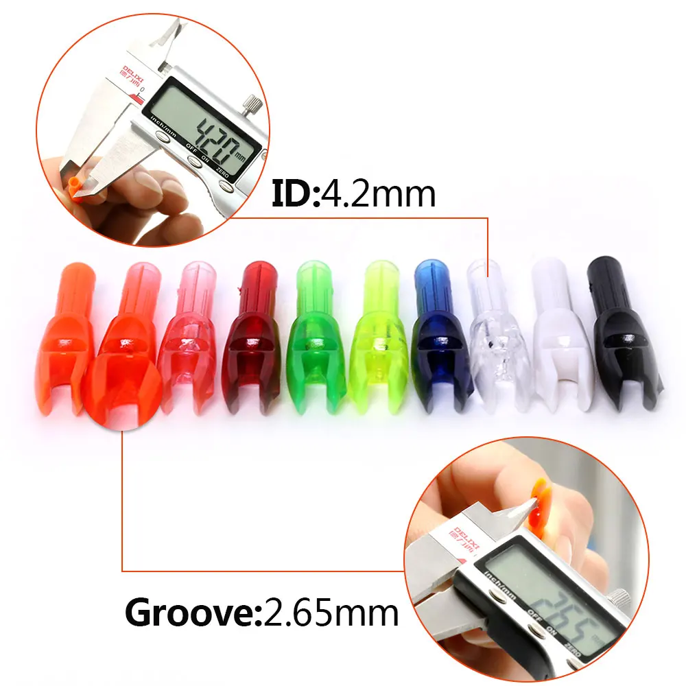 50PCS Insert G Nock ID 4.2mm Archery Carbon Fiberglass Arrow Nocks Internal Nocks For ID 4.2 mm Arrow Shaft DIY 2