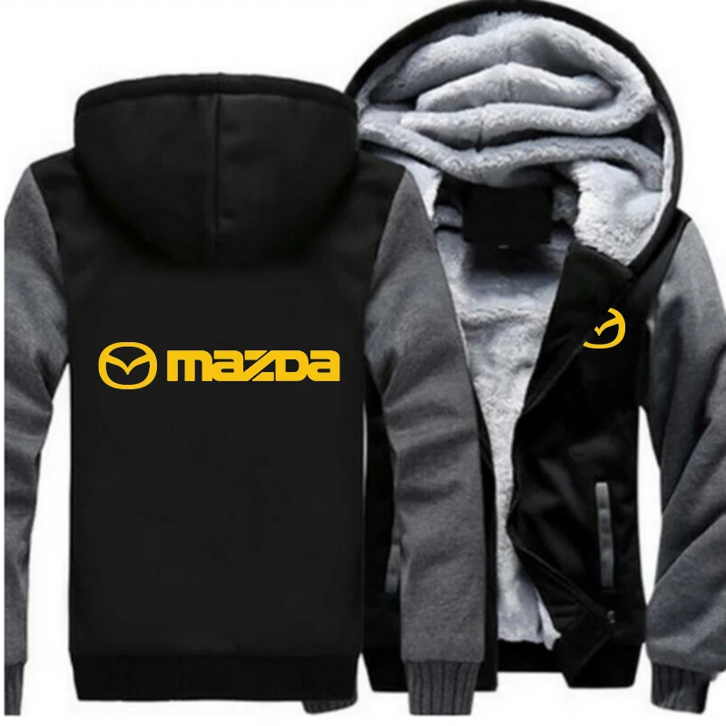Новинка, зимняя мужская куртка с капюшоном на молнии, Брендовое пальто Mazda Fashtion, желтая утепленная удобная толстовка, теплая куртка