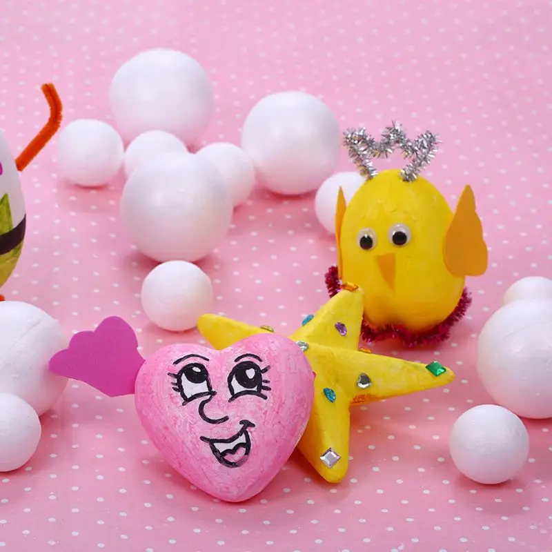 10 шт. DIY моделирование полистирола пенополистирол белый пенопласт шар яйцо конус в форме звезды живопись ювелирных изделий для рождества свадьбы DIY