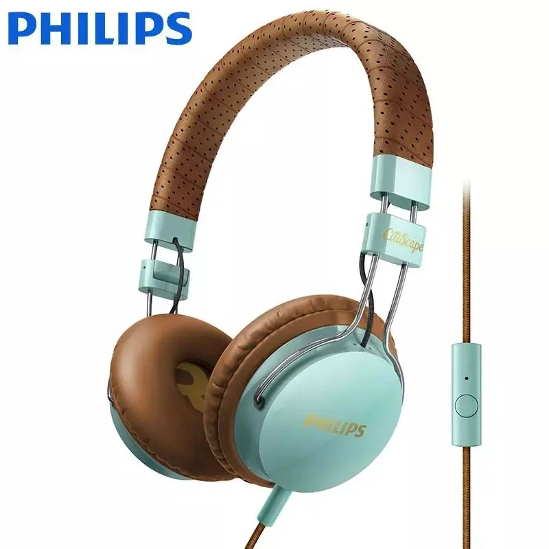 Наушники Philips SHL5505 3,5 мм l-образная вилка компьютерная игра проводное управление гарнитура для Android Поддержка микрофон шумоподавление